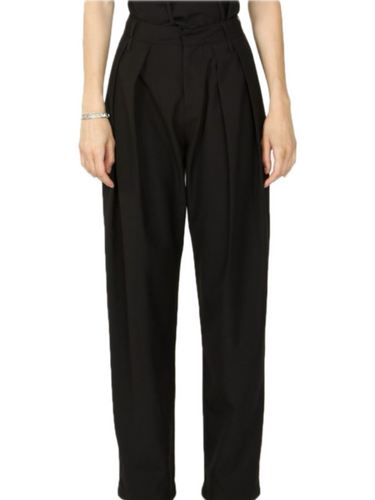 Luisa High Wait Black Pants (ADJUSTABLE BELT)