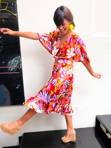Paola Flower Caribbean Flavor Dress