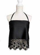 Halter Black Lace Blouse by Battaglia
