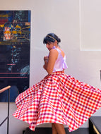 Entre cuadros midi Skirt
