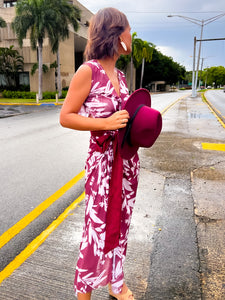 Burgundy hat