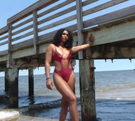 Fiji Burgundy swimwear