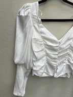 Chic Jibarita Blouse (white Blouse)