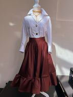 Caoba Midi Skirt by Battaglia (ORDENA LA TUYA)