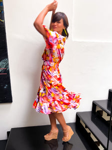 Paola Flower Caribbean Flavor Dress