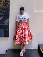Entre cuadros midi Skirt