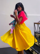 Battaglia Casual Yellow Skirt