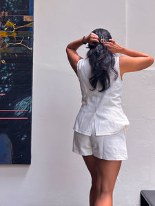Isa Vintage White Vest