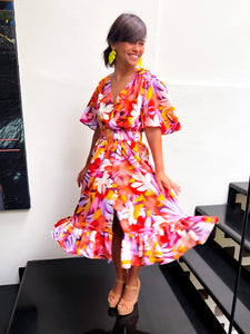 Paola Flower Caribbean Flavor Dress