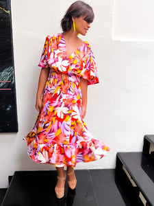 Paola Flower Caribbean Flavor Dress