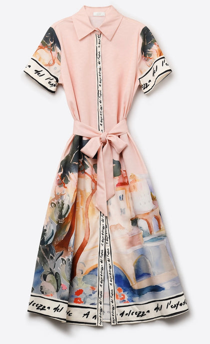 Watercolor midi Dress