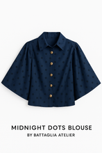 Midnight Dots Blouse by Battaglia Atelier