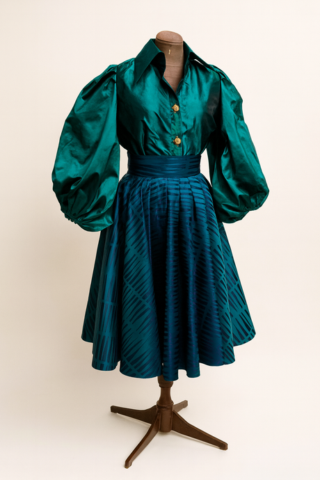 Teal Mirage Skirt by Battaglia