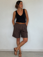 Italy Brown Bermuda