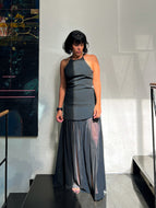 Black Orchid Long cocktail  Dress  