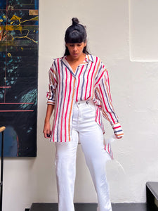 Blanca Jeans + Michelle (Multi Color Stripe) Blouse